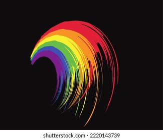  Rainbow color.rainbow in abstract style. colorful creative vector illustration for your design 