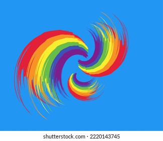  Rainbow color.rainbow in abstract style. colorful creative vector illustration for your design 