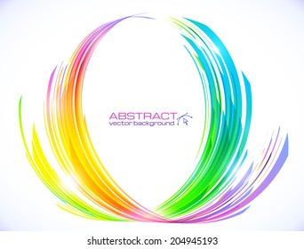 Rainbow colors abstract vector lotus flower symbol