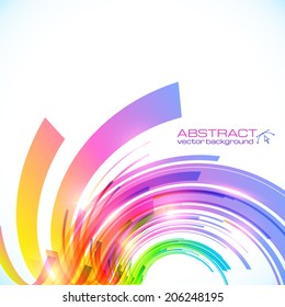 Rainbow colors abstract vector shining background