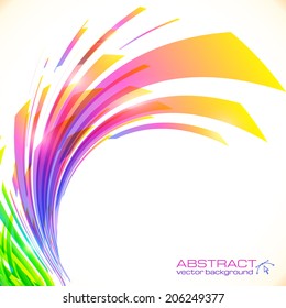 Rainbow colors abstract vector shining background