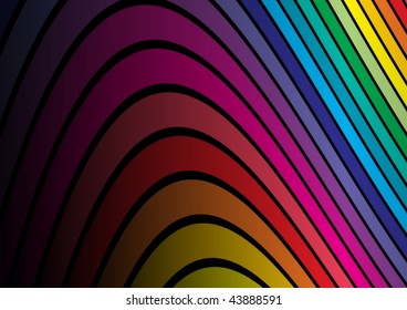 Rainbow colors arranged and swirled
