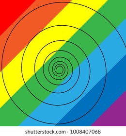 rainbow colors as background with childrens paint