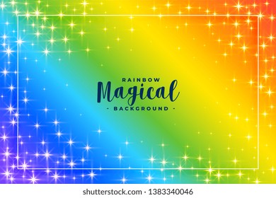 rainbow colors background with sparkles