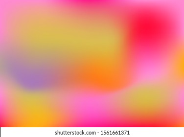 Rainbow colors blur background. Iridescent  blurred banner. Bright holographic backdrop. Multicolor dynamic shapes wallpapers. Neon pink, red, violet, yellow background. Abstract vector illustration