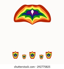 Rainbow Colors Gay Lesbian LGBT vector illustration