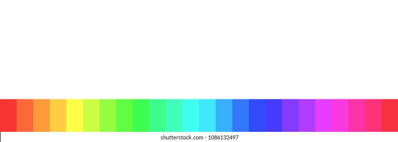 Rainbow Colors As Gradient Banner Frame Border On White Background