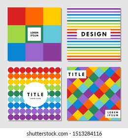 Rainbow colors modern patterns, cover designs, poster design, brochure design, modern background, modern abstract templates, colorful backgrounds