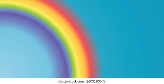 Rainbow colors on a gradient background