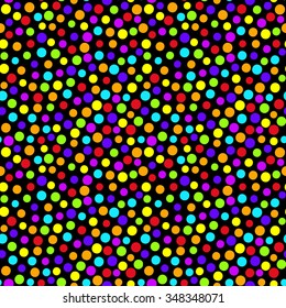 rainbow colors polka dot seamless pattern. vector illustration - eps 8