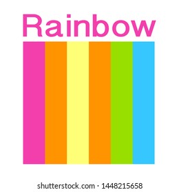 RAINBOW COLORS SLOGAN PRINT VECTOR