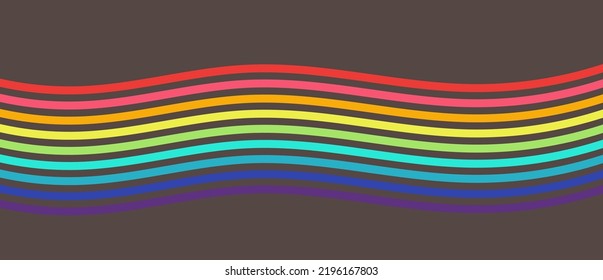 Rainbow Colors Spectrum Wave Pattern Background. Vector Illustration.