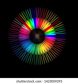 Rainbow colors symbols and tools