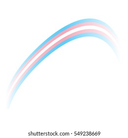 Rainbow in colors of trans gender flag. Vector illustration