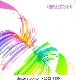Rainbow colors vector abstract perspective background