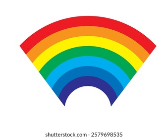 Rainbow Colors Vector Design Line art