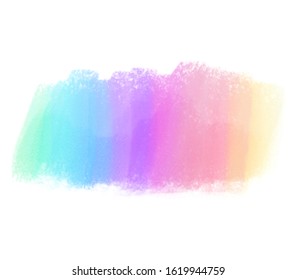 Rainbow colour bright watercolor smooth drawing paper texture vector splash element for design, card, wallpaper, label