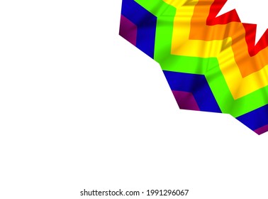 Rainbow colour optical reflection aggressive movement symbol of modern and new era is coming 