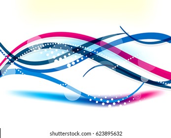 rainbow colour wave abstract background vector illustration 