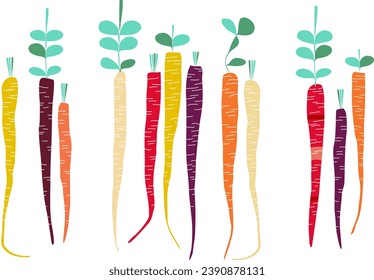 Colores arcoiris Herencia de las zanjas Vector Ilustración en un estilo geométrico divertido y simple