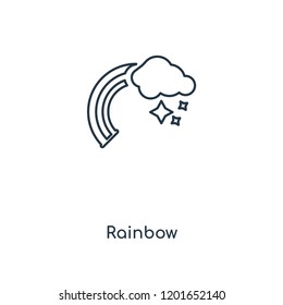 Rainbow concept line icon. Linear Rainbow concept outline symbol design. This simple element illustration can be used for web and mobile UI/UX.