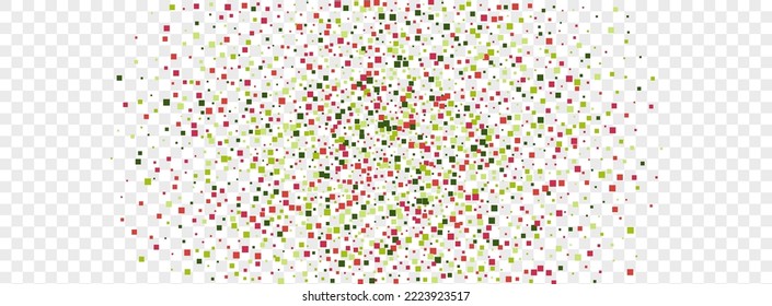 Rainbow Confetti Background Transparent Vector. Element Gift Template. Bright Decor. Multicolored Geometric Shrovetide. Dot Festival Card.