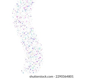 Rainbow Confetti. Birthday Texture. Retro Realistic Wallpaper. Hologram Effect. Unicorn Foil. Purple Disco Tinsel. Shiny Banner. Glitter Art. Blue Rainbow Confetti