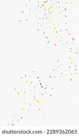 Rainbow Confetti Carnaval Vector Transparent Background. Transparent Dust Illustration. Effect Round Texture. Happy Dot Fun Invitation.
