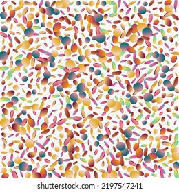 Rainbow Confetti Carnival Transparent Background. Magic Flying Dust Illustration. Happy Wallpaper. Hologram Top Card.