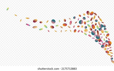 El Confeti Arcoiris Celebración Fondo Transparente. Ilustración del polvo festivo holográfico en caída. El telón de fondo de la independencia. Colorida tarjeta de invitación.