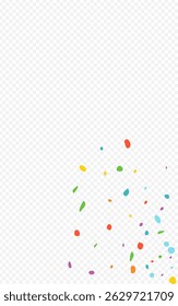 Rainbow Confetti Christmas Vector Transparent Background. Carnaval Splash Wallpaper. Effect Round Invitation. Blast Polka Fun Postcard.
