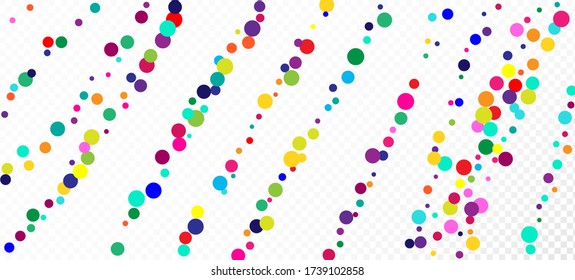 Rainbow Confetti Festive Vector Wallpaper. Christmas, New Year, Birthday Magic Decoration. Falling Down Bright Sequins Frame. Holiday Celebration Rainbow Confetti Falling. Carnival Simple Garland.