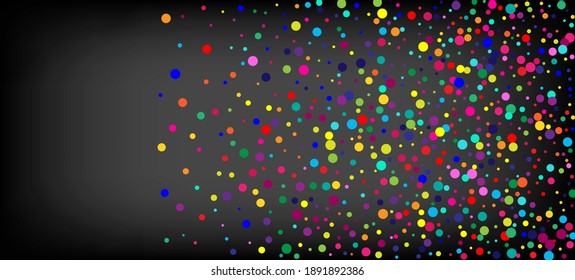 Papel tapiz de vectores festivos Rainbow Confetti. Navidad, Año Nuevo, Decoración De La Espuma De Cumpleaños. Carnaval de Garland Moderno. Bajando El Marco De Las Secuencias Brillantes. El Confeti Arcoiris Cae. Celebración de vacaciones