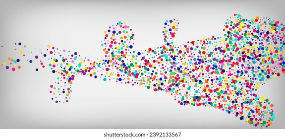 Papel tapiz de vectores festivos Rainbow Confetti. Navidad, Año Nuevo, Decoración Mágica de Cumpleaños. Celebración De Festividades Cayendo Por El Marco De Las Secuencias De Brillo. El Confeti Arcoiris Cae. Carnaval, Tierra Simple.