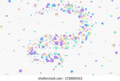 Rainbow Confetti Happy Transparent Background. Colored Fun Dust Texture. Carnival Banner. Magic Carnaval Design.