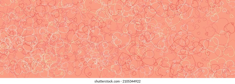 Rainbow Confetti Hearts Bright Multicolor Modern Design. Silhouettes Colorful Red White Pink Style. Party Transparent Neon Ornamental Fabrics. Love Orange Vector Yellow Pastel Romantic Background.