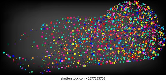 Rainbow Confetti Hipster Vector Background.