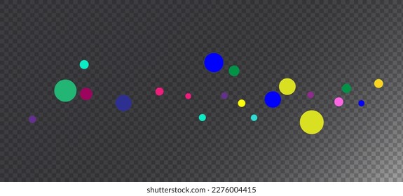 Rainbow Confetti Hipster Vector Background. Carnival Motion Garland. Christmas, New Year, Birthday Magic Decoration. Falling Down Bright Circles Frame. Rainbow Confetti Falling. Holiday Celebration