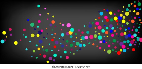 Rainbow Confetti Hipster Vector Wallpaper. Holiday Celebration Carnival Minimal Garland. Christmas, New Year, Birthday Sparkle Decoration. Rainbow Confetti Falling. Falling Down Bright Sequins Frame.