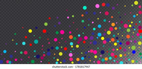 Papel de fondo de pantalla de los vectores hipster del Confeti arcoiris. Carnaval de Garland Moderno. Celebración De Festividades Cayendo Por El Marco De Las Secuencias De Brillo. El Confeti Arcoiris Cae. Navidad, Año Nuevo, Decoración Mágica de Cumpleaños.