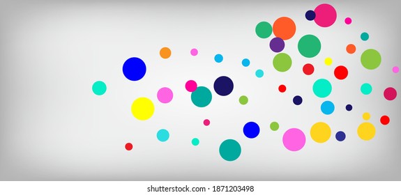 Rainbow Confetti Hipster Vektorhintergrund. Karneval Simple Garland. Weihnachten, Neujahr, Geburtstag schlichter Dekor. Absturzende helle Sequenzrahmen. Regenbogen Confetti Falling. Feierlichkeiten zu Feiertagen