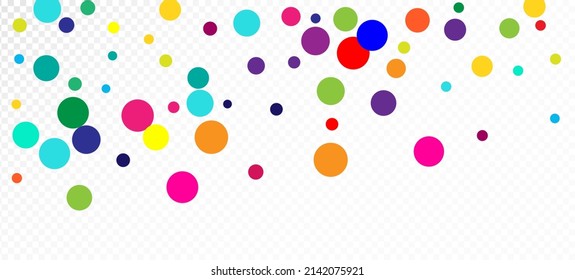 Rainbow Confetti Modern Vector Wallpaper. Christmas, New Year, Birthday Magic Decoration. Falling Down Gleam Sequins Frame. Holiday Celebration Rainbow Confetti Falling. Carnival Motion Garland.