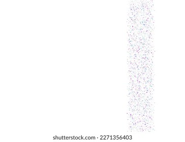 Rainbow Confetti. Retro Colorful Template. Party Flyer. Neon Effect. Violet Laser Background. Glitter Foil. Birthday Sparkles. Holiday Art. Blue Rainbow Confetti