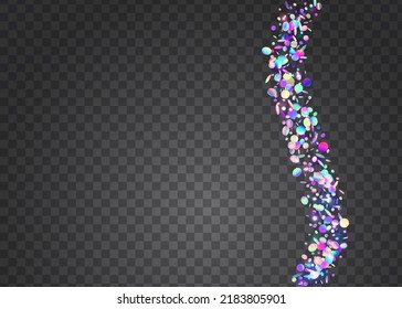 Rainbow Confetti. Surreal Foil. Metal Banner. Neon Effect. Unicorn Art. Purple Disco Glare. Retro Prismatic Template. Birthday Background. Pink Rainbow Confetti