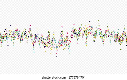 Rainbow Confetti Top Transparent Background. Christmas Circle Invitation. Celebrate Splash Backdrop. White Polka Celebration Banner.