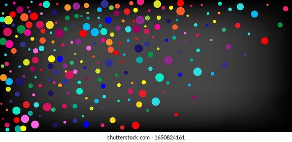 Rainbow Confetti Trendy Vektorillustration Wallpaper. Karneval Minimal Garland. Feiertage Weihnachten, Neujahr, Geburtstag Sparkle Dekoration. Regenbogen Confetti Falling. Shiny-Sequins-Frame herunterfallen.