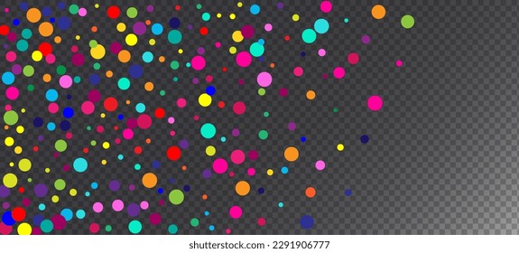 Rainbow Confetti Trendy Vector Wallpaper. Christmas, New Year, Birthday Magic Decoration. Carnival Simple Garland. Falling Down Gleam Sequins Frame. Rainbow Confetti Falling. Holiday Celebration