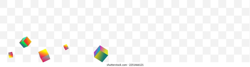 Vector de Confetti Arcoiris Fondo Panorámico Transparente. Papel tapiz de elementos de metal brillante. Papel de polígono geométrico. Imagen de resumen de bloque de degradado.