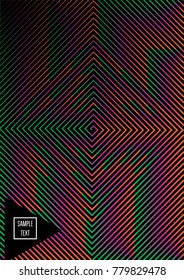Rainbow Cool Minimal Cover. Modern Paper, Fashion Magasine Vector Background. Trendy Modern Corporate Identity. Geometric Childrens Business Minimal Cover. Creative Bright Abstract Futurist Print.
