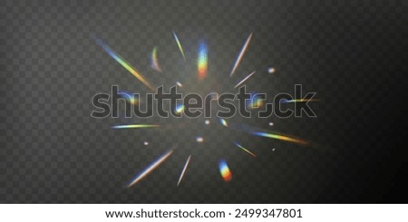 Rainbow corners of light. Spectral burst. Abstract vibrant rainbow blurred light effects for creative design projects. Vector illustration for web design, presentations, posters, and digital art.